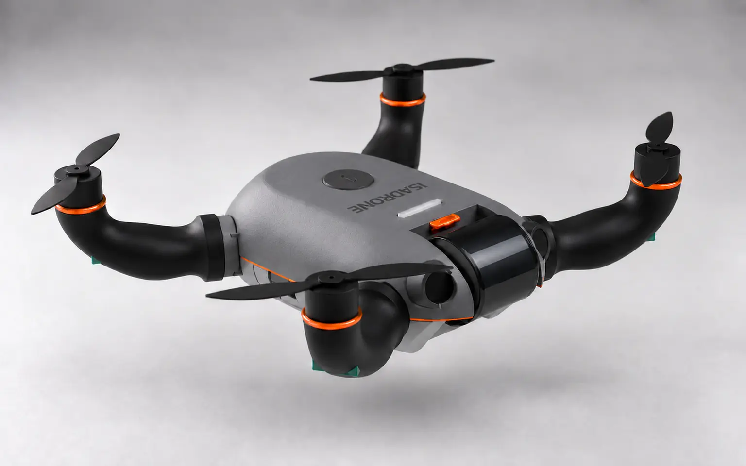 Isadrone, three-quarter front view